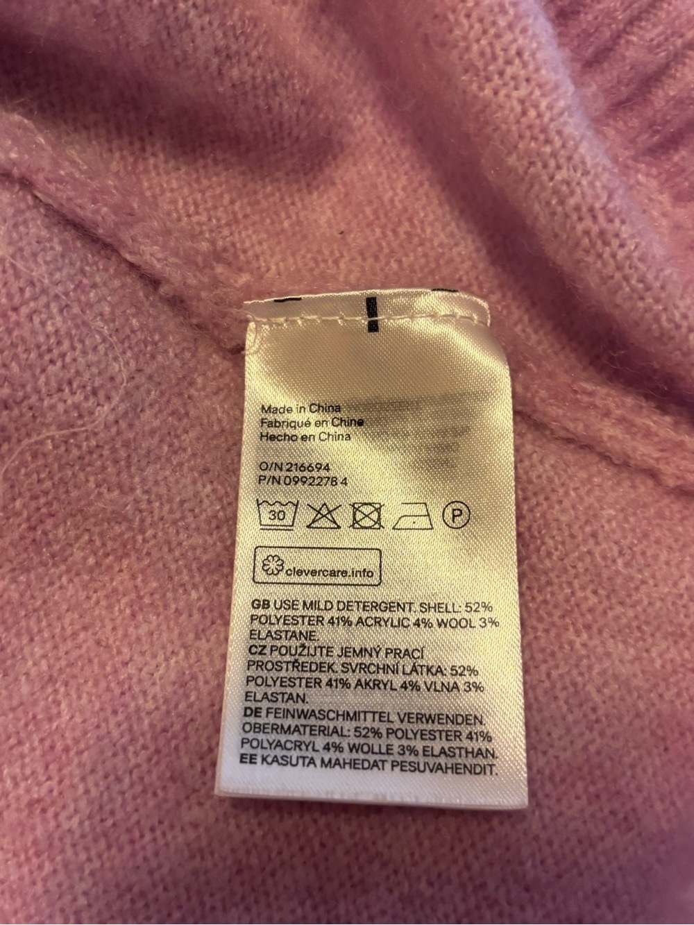 H&M Lilac V-Neck Sweater Vest, size Small - Picture 9 of 9